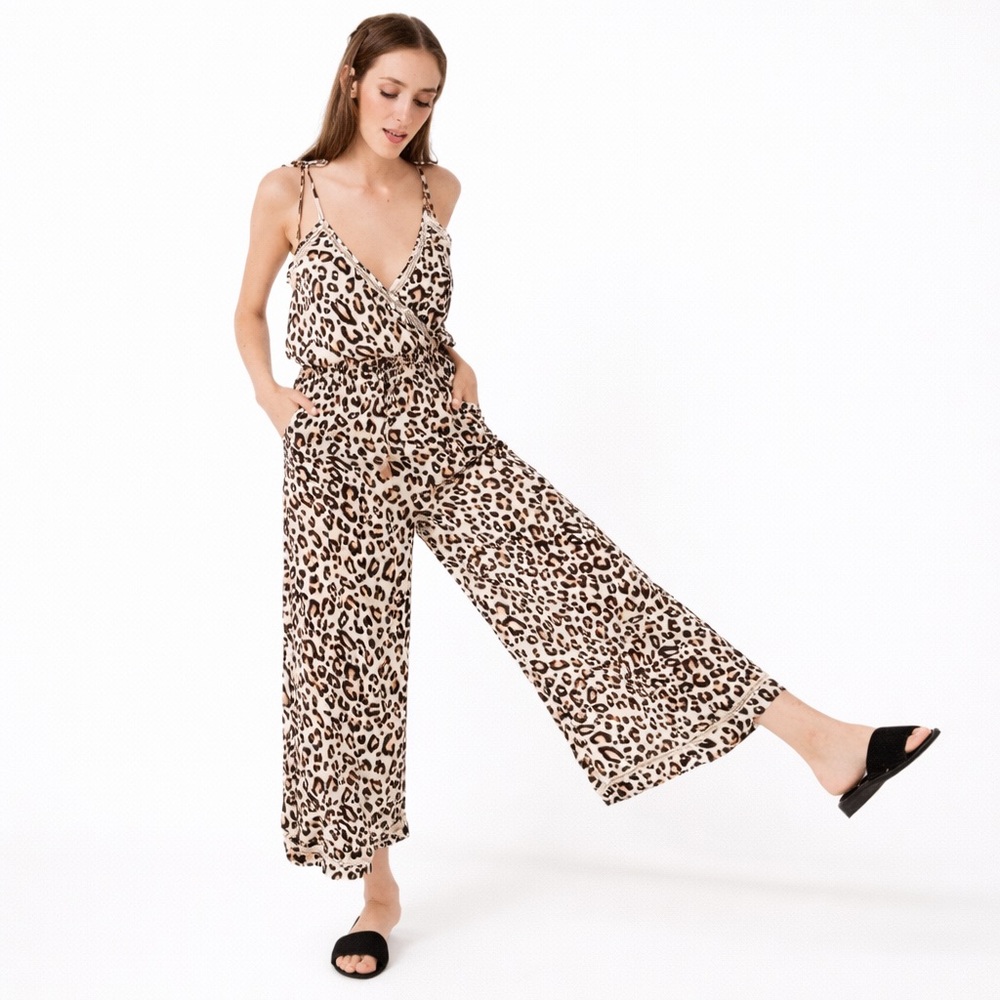 Spell & The Gypsy S Bodhi Jumpsuit 0974 leopard print brown small tassel